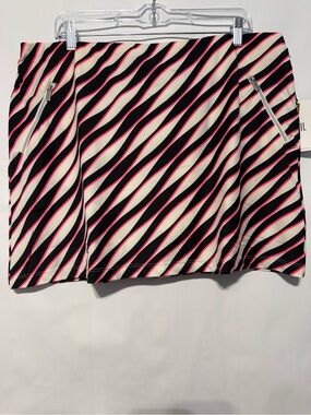 NWT Tail Desmin 16" Pull-on Skort XL | Pink Black White Zebra Stripe Golf Tennis